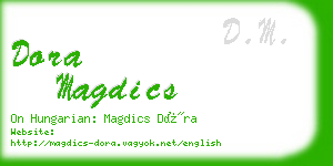 dora magdics business card